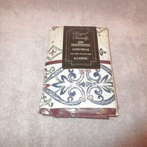 Vtg Cannon Royal Family Devonshire Pillowcases King Set Of 2 Cotton Percale NEW